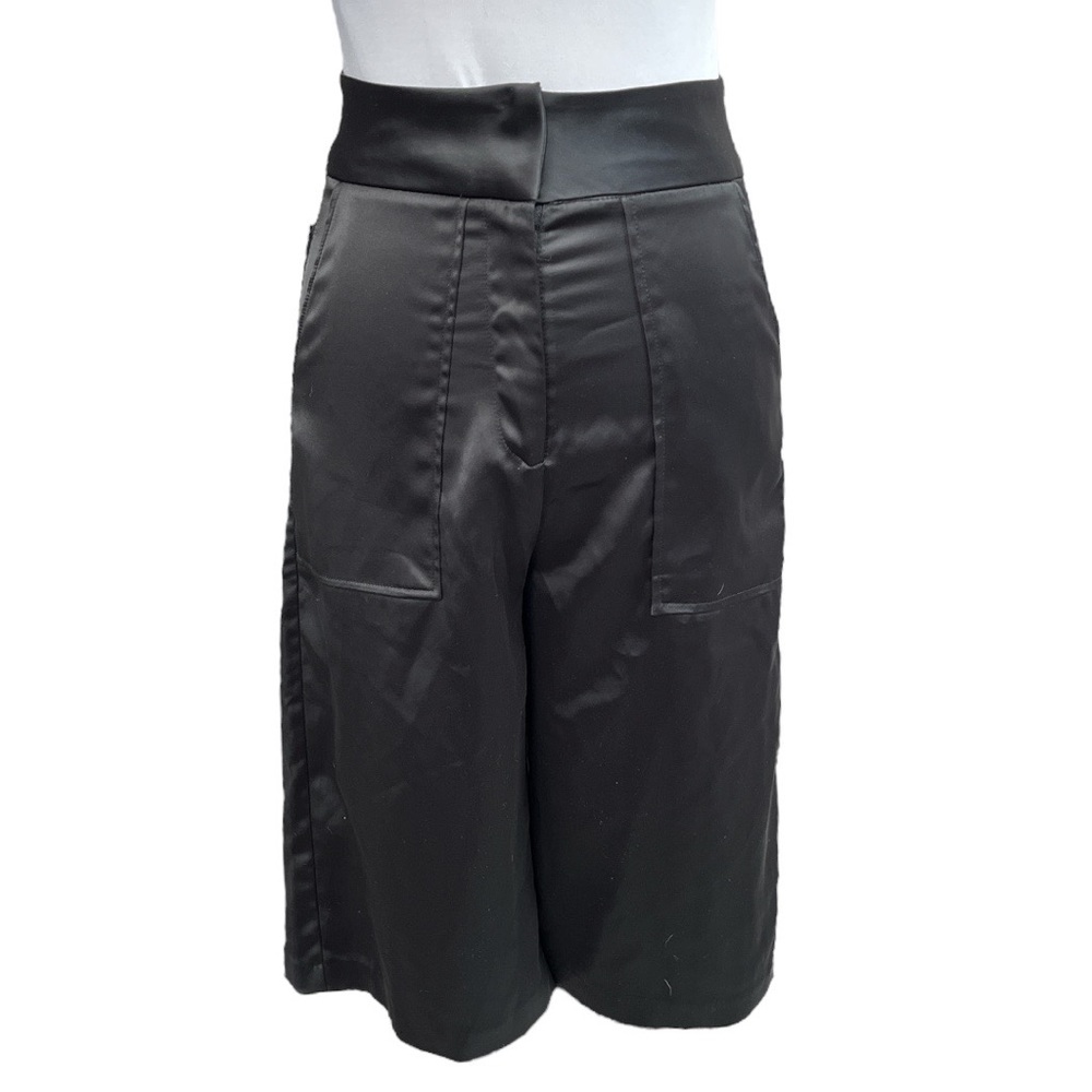 Zara Bermuda High Rise Shorts Black Size Small